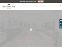 Tablet Screenshot of lotusgardenhotelmanila.com